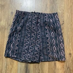 High waisted maybe tribal print shorts